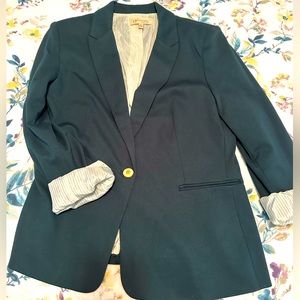 Philosophy dark green one button blazer